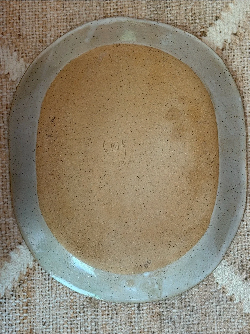 Vintage 90’s Studio Pottery Fern Platter - Picture 3 of 6